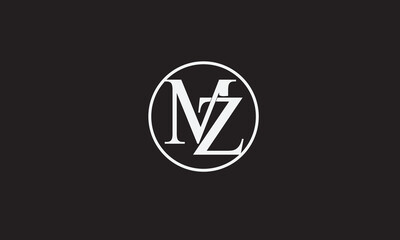 MZ, ZM , Z, M Abstract Letters Logo Monogram	