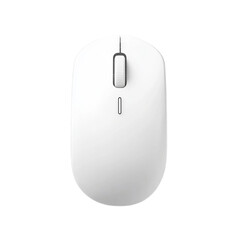 Sleek White Wireless Mouse Isolated transparent on white background