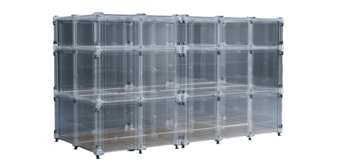 Transparent, Cuboid Storage Unit