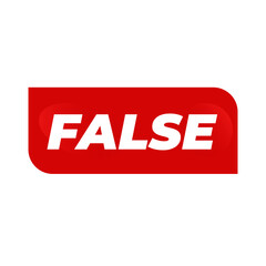Fototapeta premium False Option Button Symbol Icon on a Transparent Background