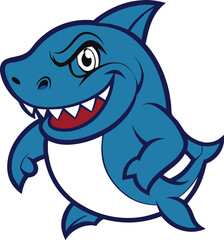 shark cartoon mascot illustration character vector.eps