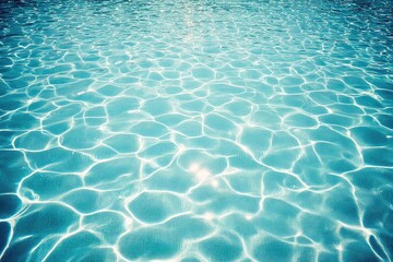 Azure pool water, sunlit ripples