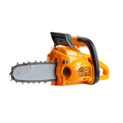 Naklejka premium A powerful and bright chainsaw ready for the task. The chainsaw features a high-definition design and it's designed for the user. 