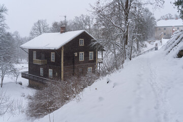 Gaujiena - Jāzeps Vītols House-Museum in Winter