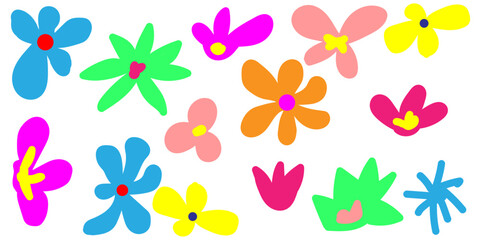 Cheerful spring blooms create a vibrant, playful pattern for backgrounds and cheerful surface designs