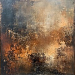 Fototapeta premium Abstract painting, earthy tones, layered textures