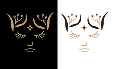 WOMEN NATURE BEAUTY VECTOR ART LOGO
