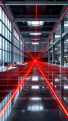 Laser in Museum Security. Museum Laser Alarm. High-Tech Museum Security.
