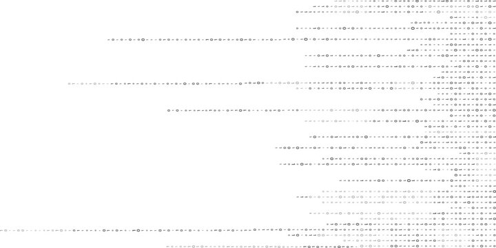 Zero one binary code abstract matrix white background with binary computer code.