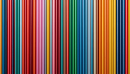 Colorful Vertical Stripes Pattern, An Abstract Assemblage of Linear Forms.