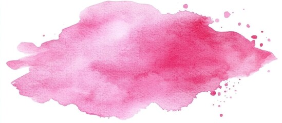 Abstract pink watercolor wash, textured and irregular, with subtle color variations and splatters.