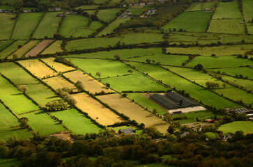 Stunning patchwork of Glenariff, the Queen of the Glens, in the Glens of Antrim, Northern Ireland 