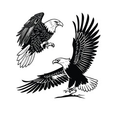 EAGLE SVG, eagle cut file, eagle silhouette, eagle dxf, eagle vector, eagle head svg, eagle cricut, eagle eps, eagle logo svg, stencil, dxf 