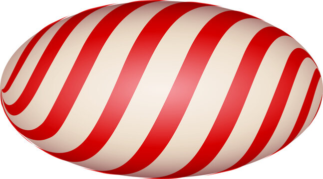 Red and White Striped Christmas Candy Decoration
