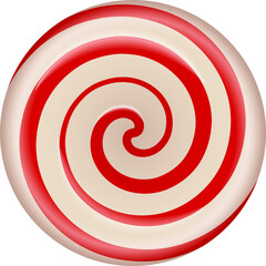 Red and White Striped Christmas Lollipop Candy Decoration