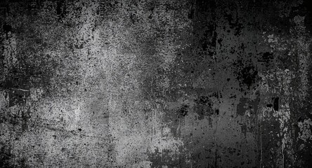 Obraz premium Grayscale Texture. Abstract Distressed Surface with Speckled Overlay and Uneven Lighting.