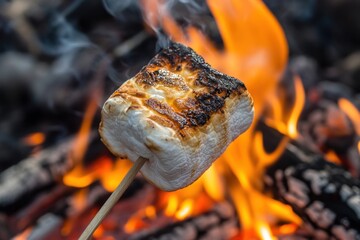 Fire marshmallow cooking bonfire.