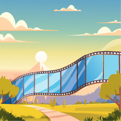 Blank film film strips vector