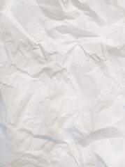 white background with crumpled paper effect