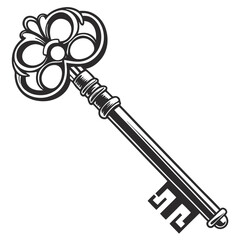 silhouette of a key