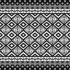 Abstract geometric tribal ethnic oriental ikat folklore diamonds traditional seamless pattern design for background carpet wallpaper clothing fabric wrapping 