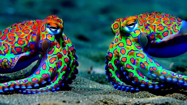  octopus in the sea