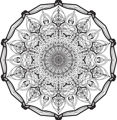 round lace pattern on white mandala design