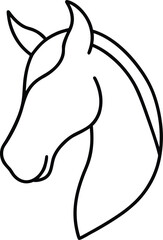 black silhouette of a horse