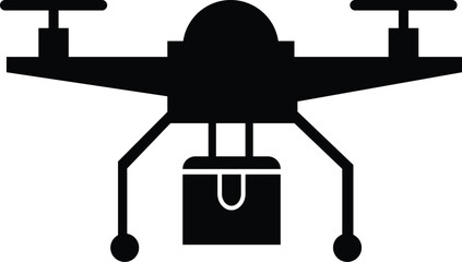 Naklejka premium Drone delivery icon