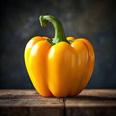 Yellow bell pepper on rustic wood (4)