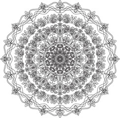 round lace pattern on white mandala design