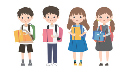 Fototapeta premium Young Student Illustration Vector Graphic Design – Cute School Kid Artwork