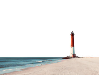 Iconic Barnegat Lighthouse Coastal Landmark Artwork