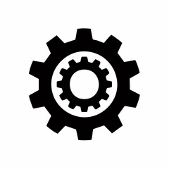 Setting black vector icon