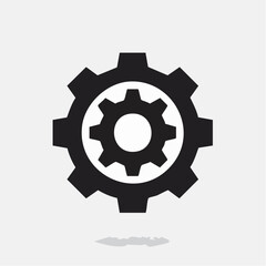 Setting black vector icon