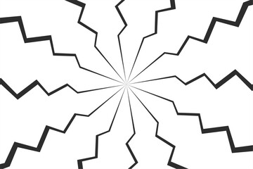 Comic manga explosion backgrounds, motion effects, or movement. Radial speed lines and abstract patterns for comic explosions, flashes, or explosion action. Design illustrations.