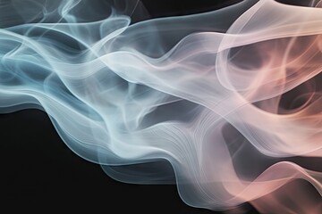 Obraz premium Abstract swirling smoke in cool and warm tones