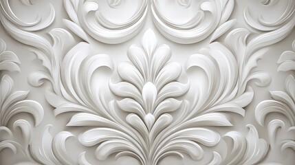 Ornamental White Relief Pattern Design