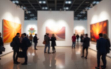 Abstract blur Expo,Large room for the event.Exhibition. High quality