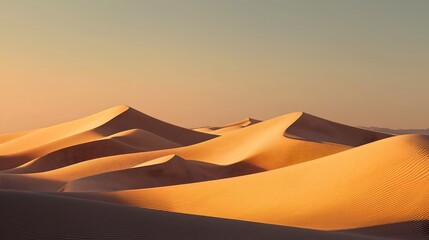 desert dunes at golden hour