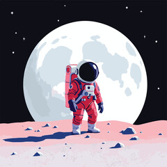 Obraz premium Astronaut on Planet Surface