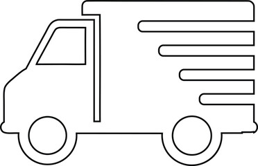Fast shipping outline icon