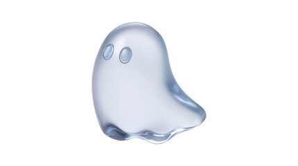 Fototapeta premium Cute transparent ghost figure for Halloween decoration and design