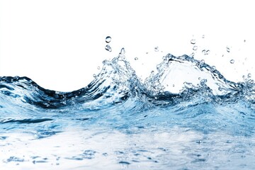 Water splashes and waves against white background (2)