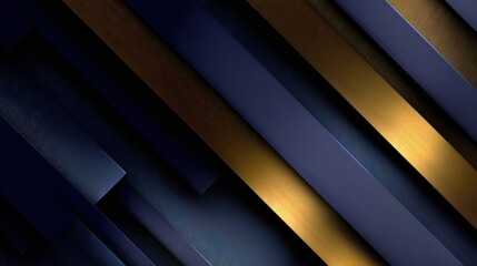 Obraz premium Abstract Geometric Background With Diagonal Lines Gold And Blue
