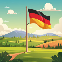 Germany waving flag illustration