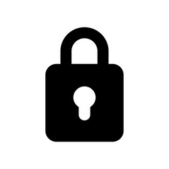 Black padlock icons in keyhole design symbolizing security and privacy, Padlock Icon, Lock Symbol, Secure Access, Privacy Protection, Security Lock Design, Vector illustration.