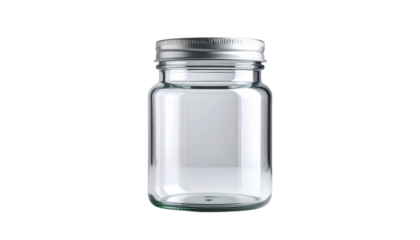 a transparent jar isolated
