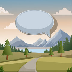 Grey glossy blog dialog cloud VECTOR