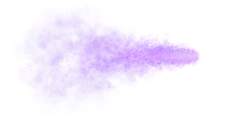 Fototapeta premium Realistic violet smoke or mist texture isolated on a transparent background for creative use in visual effects projects and digital artworks